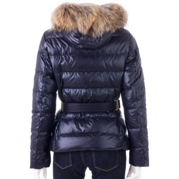Moncler grazioso collo di pelliccia e cinturino Slim caldo Cappotti uscita